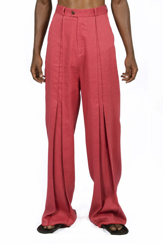 Tomato Pleated Pants